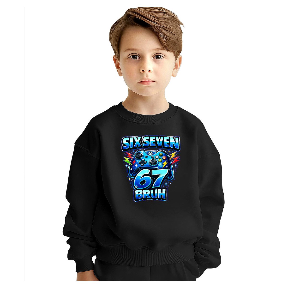 BLUZA DZIECIĘCA 67 SIX SEVEN VIRAL GAMER BRUH 134-140 DLA CHŁOPCA