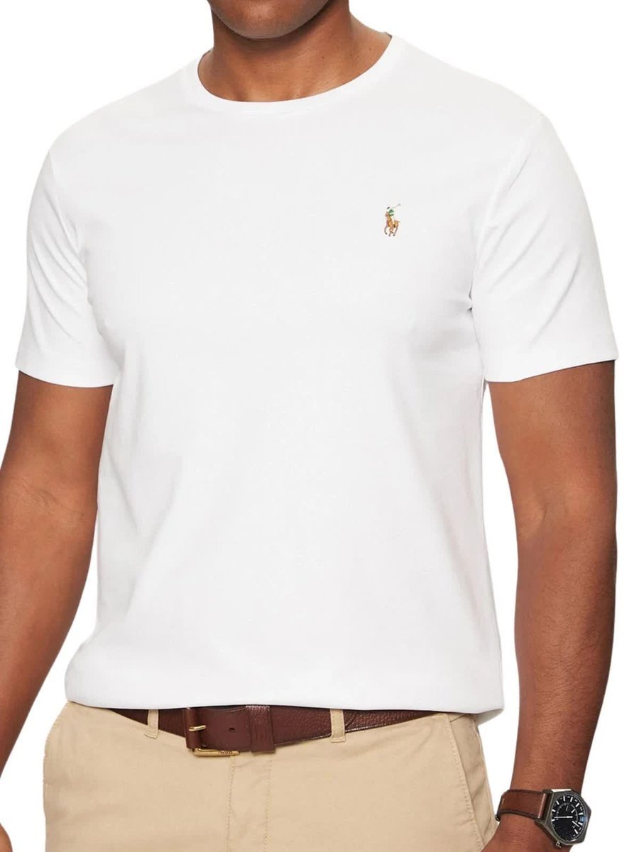 T-shirt Ralph Lauren 710740727 001 małe logo biały M