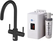 Baterie kuchenne - Zestaw INSINKERATOR HOT Bateria 4W1J czarny aksamit + zbiornik i filtr 45357AW CZ - miniaturka - grafika 1