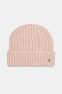 Czapki damskie - Tommy Hilfiger czapka kaszmirowa kolor różowy wełniana AW0AW16623 - miniaturka - grafika 1