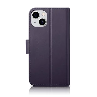 iCarer Wallet Case 2in1 etui iPhone 14 skórzany pokrowiec z klapką Anti-RFID ciemnofioletowy (WMI14220725-DP) - Etui i futerały do telefonów - miniaturka - grafika 2