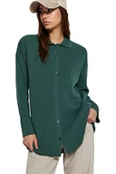 Swetry damskie - Trendyol Kardigan - zielony - luźny krój, ciemnozielony, S, ciemnozielony, S - miniaturka - grafika 1