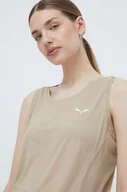Koszulki sportowe damskie - Salewa top sportowy Puez Sporty damski kolor beżowy 00-0000028634 - miniaturka - grafika 1