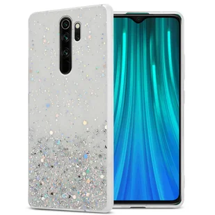 Pokrowiec Do Xiaomi RedMi NOTE 8 PRO Etui w Przezroczysty z Brokatem Glitter Obudowa Case Cover TPU Cadorabo - Etui i futerały do telefonów - miniaturka - grafika 1