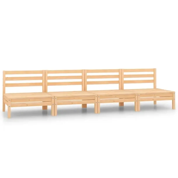 Zestaw wypoczynkowy do ogrodu z litego drewna sosnowego, 63,5 x 63,5 x 62,5