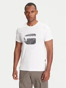 Koszulki męskie - G-Star Raw T-Shirt Finger Print Burger D26041-C506 Biały Regular Fit - miniaturka - grafika 1