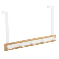 Wieszaki łazienkowe - Wieszak na drzwi 5 haków 40 x 4,5 x 25 cm biały ALTOM - miniaturka - grafika 1