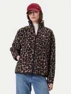 Bluzy damskie - Tommy Jeans Polar DW0DW21596 Brązowy Regular Fit - miniaturka - grafika 1