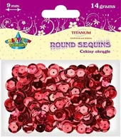 Dekoratorstwo - Hasta Ozdoba dekoracyjna Cekiny Metalc Cze Okr 9mm 14g Pb - miniaturka - grafika 1