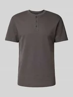 Koszulki męskie - T-shirt o kroju regular fit z fakturą waflową - miniaturka - grafika 1