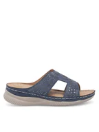 Klapki i japonki damskie - Clara Barson Klapki WYL05010-30 Niebieski - miniaturka - grafika 1