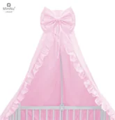 Pościel dla dzieci - Baldachim z kokardą i falbaną RÓŻ 210x145 cm - miniaturka - grafika 1