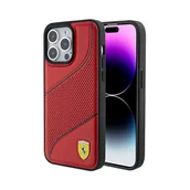 Etui i futerały do telefonów - Ferrari Perforated Waves Metal Logo - Etui iPhone 15 Pro Max (czerwony) - miniaturka - grafika 1