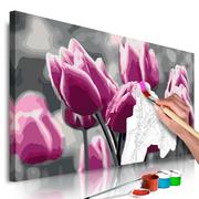 Malowanie po numerach - Obraz do samodzielnego malowania - Pole tulipanów (rozmiar 60x40) - miniaturka - grafika 1