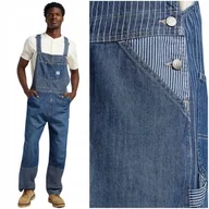 Spodnie męskie - Lee SLOUCHY BIB Fuller Springs ogrodniczki spodnie jeansowe męskie M - miniaturka - grafika 1