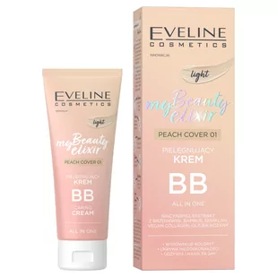 Eveline Cosmetics My Beauty Elixir Pielęgnujący krem BB All in One Peach Cover Light 01 30ml - Kremy BB - miniaturka - grafika 1