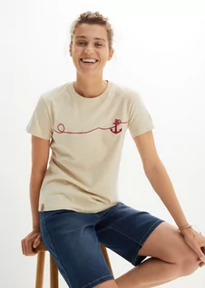 Koszulki i topy damskie - T-shirt z haftem - bonprix - grafika 1