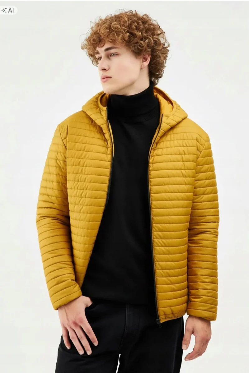 PIKOWANA MĘSKA KURTKA Z KAPTUREM W STYLU CASUAL 3XL 5IA