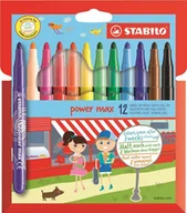 Flamastry - Stabilo flamastry, Power Max, 12 kolorów - miniaturka - grafika 1