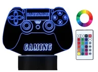 Lampy stojące - Lampka Nocna 3D LED PLAYSTATION 5 PAD Grawer Imię - miniaturka - grafika 1