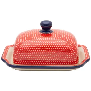 Maselniczka Pojemnik na masło 18 cm - Ceramika Artystyczna Bolesławiec - Pojemniki kuchenne Maselniczka Pojemnik na masło 18 cm - Ceramika Artystyczna Bolesławiec - Pojemniki kuchenne - miniaturka - grafika 1