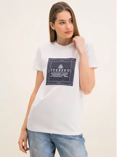 Koszulki i topy damskie - Iceberg T-Shirt 19II2P0F0916301 Biały Regular Fit - grafika 1