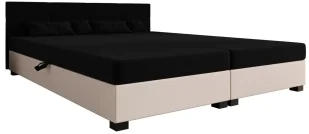 Tapicerowane łóżko z zagłówkiem czarny + ecru B6-F49 - Łóżka Tapicerowane łóżko z zagłówkiem czarny + ecru B6-F49 - Łóżka - miniaturka - grafika 1