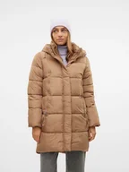 Kurtki damskie - Vero Moda Płaszcz pikowany "Nova" w kolorze jasnobrązowym - miniaturka - grafika 1