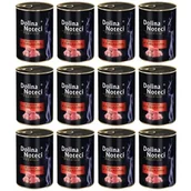 Mokra karma dla kotów - Dolina Noteci Premium Adult dla kota bogata w cielęcinę 12x400 g - miniaturka - grafika 1