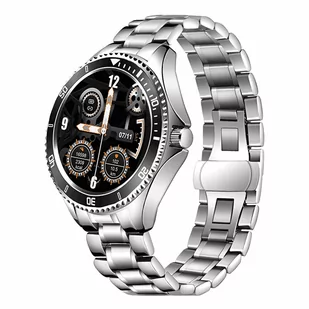 Garett Men Ocean RT Srebrno-czarny - Smartwatch - miniaturka - grafika 2