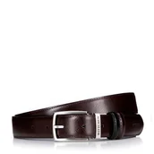 Paski - Dwustronny pasek ze skóry brązowo - czarny - miniaturka - grafika 1