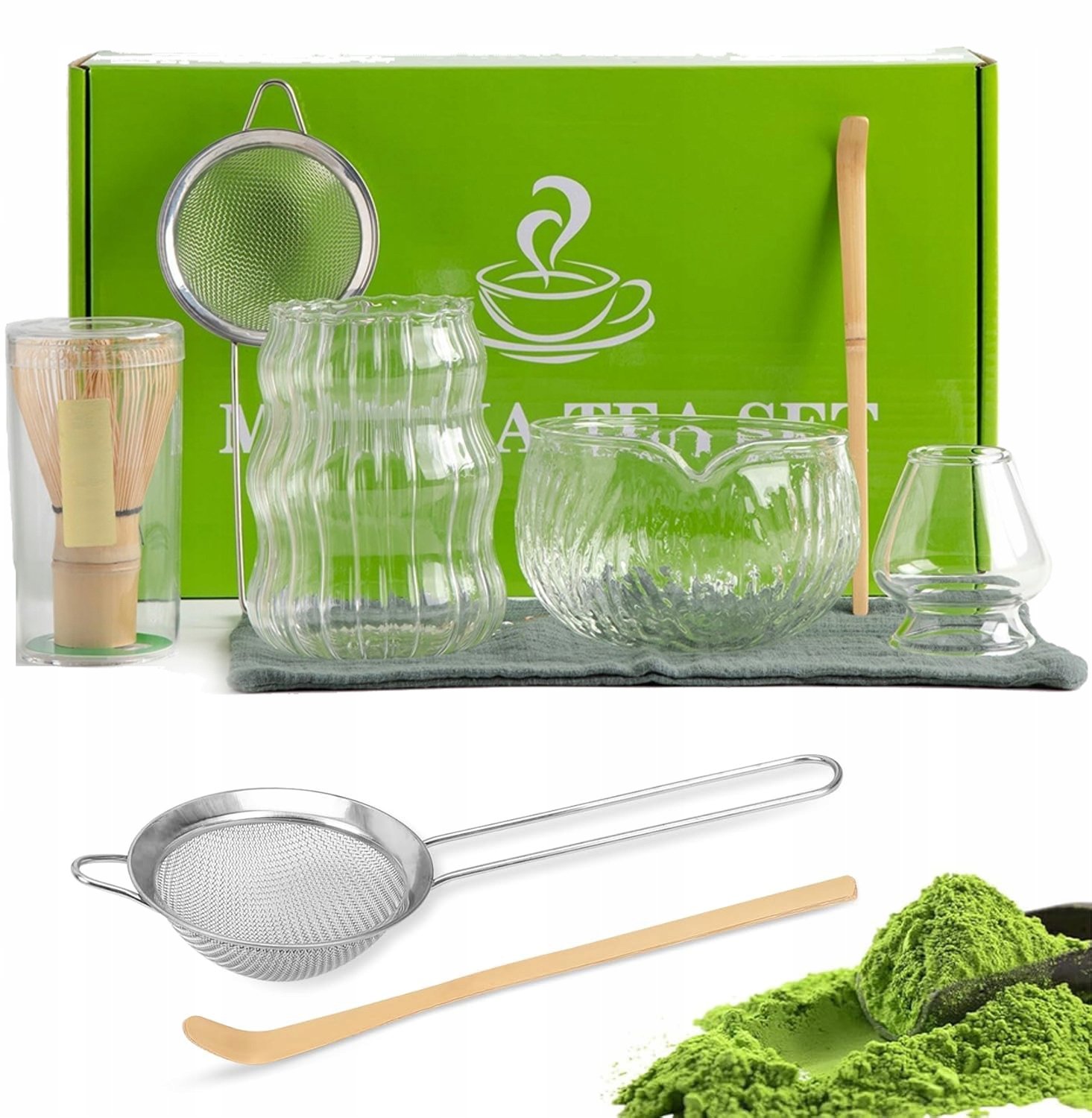 Zestaw Do Ceremonii Matcha Herbaty 7 Szt. Akcesoria Do Ceremonii Matcha