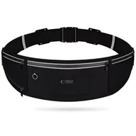 Etui i futerały do telefonów - Saszetka Pas do biegania nerka etui na telefon słuchawki - Czarny - miniaturka - grafika 1