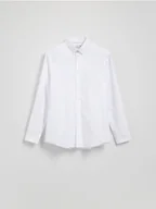 Koszule męskie - Reserved - Bawełniana koszula regular fit - biały - miniaturka - grafika 1