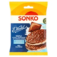 Pieczywo chrupkie - Sonko Wafle ryżowo-kukurydziane w czekoladzie mocno mlecznej 30 g - miniaturka - grafika 1