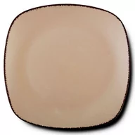 Talerze - Nava Talerz Ceramiczny Kwadratowy Obiadowy Płytki Na Obiad Brown Sugar 26 Cm - miniaturka - grafika 1