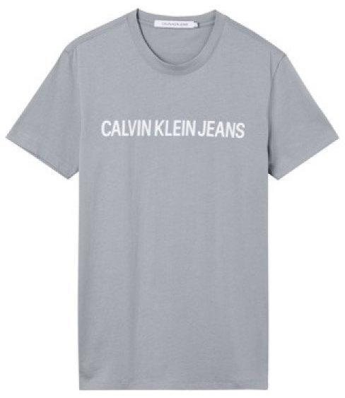 Koszulka z krótkim rękawem t shirt CALVIN KLEIN JEANS szara