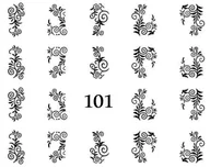 Ozdoby do paznokci - Naklejki wodne na paznokcie - nr 101 - miniaturka - grafika 1