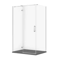 Kabiny prysznicowe - Kabina prysznicowa Cersanit Jota 120x90x195 prostokątna chrom transparentne z brodzikiem tako slim szary mat S601-419 - miniaturka - grafika 1