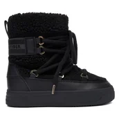Śniegowce damskie - Śniegowce Tommy Hilfiger Faux Shearling Snowboot FW0FW08788 Czarny - miniaturka - grafika 1