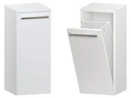 Szafki łazienkowe - Słupek Łazienkowy ATH 30 cm K - Biały Mat - Uchwyty Chromowane - miniaturka - grafika 1