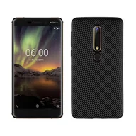 Etui i futerały do telefonów - NoName Etui Carbon Fiber Nokia 6 2018 czarny black - miniaturka - grafika 1