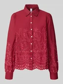 Bluzki damskie - Bluzka koszulowa z listwą guzikową model ‘LUMA’ - miniaturka - grafika 1