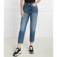 Spodnie damskie - GUESS Jeansy | Tapered - miniaturka - grafika 1