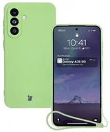 Etui i futerały do telefonów - Bizon Silikonowe etui z pierścieniem magnetycznym Case Silicone Magnetic Sq do Galaxy A36 5G, jasnozielone - miniaturka - grafika 1