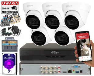 Monitoring domu jednorodzinnego Dahua HAC-HDW1800TL-A-0280B 8MPx Wizsense Mikrofon - Zestawy do monitoringu - miniaturka - grafika 1