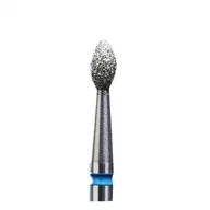 Frezarki do paznokci - Staleks Frez Diamentowy Oliwka Ostra Niebieska 2,5/4,5mm 6szt - miniaturka - grafika 1