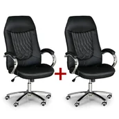 Fotele i krzesła biurowe - B2B Partner Fotel biurowy Superior 1+1 Gratis, czarny 412082 - miniaturka - grafika 1