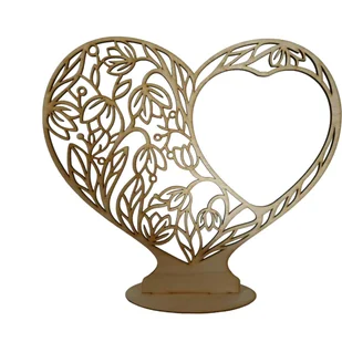 Drewniane serce stojące na podstawce kwiaty ażurowe 19,5x22 cm - Dekoracje domu Drewniane serce stojące na podstawce kwiaty ażurowe 19,5x22 cm - Dekoracje domu - miniaturka - grafika 1