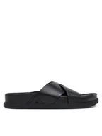 Klapki i japonki męskie - Clarks Klapki Torford Cross 26181382 Czarny - miniaturka - grafika 1